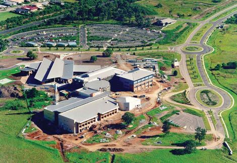 aerial view of building site