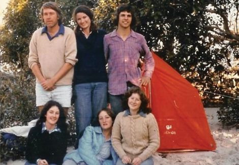 students posing in group