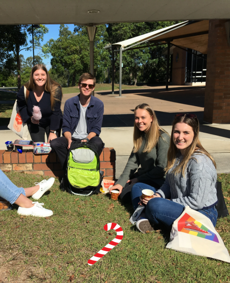 Group of students sitting