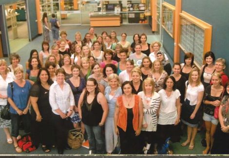 group posing for class photo