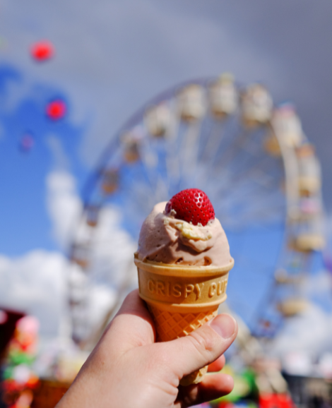 Strawberry ice-cream at the Brisbane Ekka