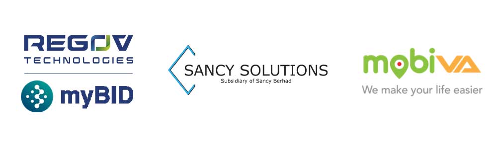 Regov/Mybid, Sancy Solutions and Mobiva logos