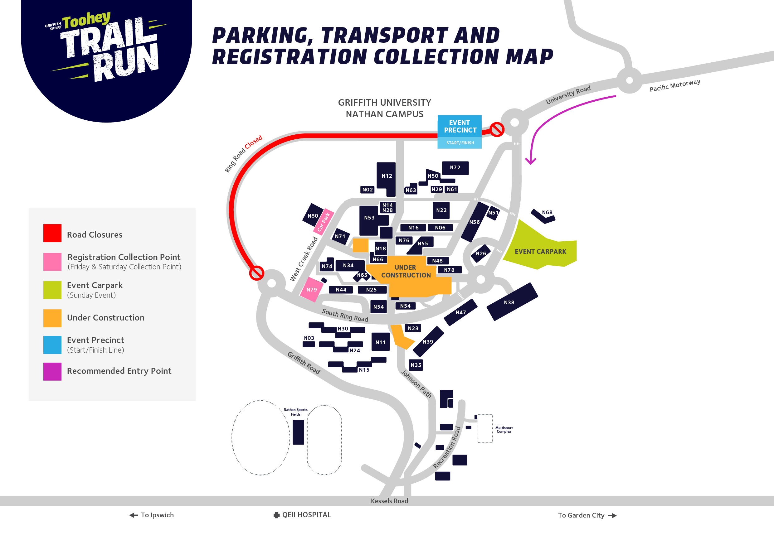 Parking, Transport & Registration Collection Map