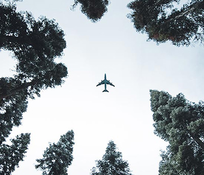 airplane flying in the sky